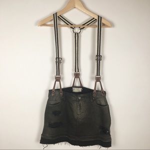 Free People Distressed Mini with Suspenders 26/2